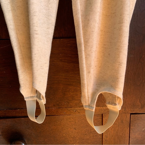 Vintage 80s Knit Cream Stirrup Jumpsuit - Picture 5 of 11